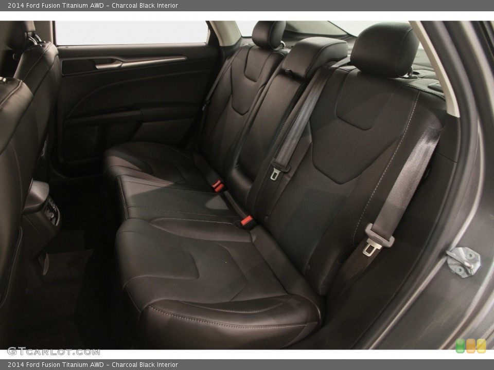 Charcoal Black Interior Rear Seat for the 2014 Ford Fusion Titanium AWD #110863568