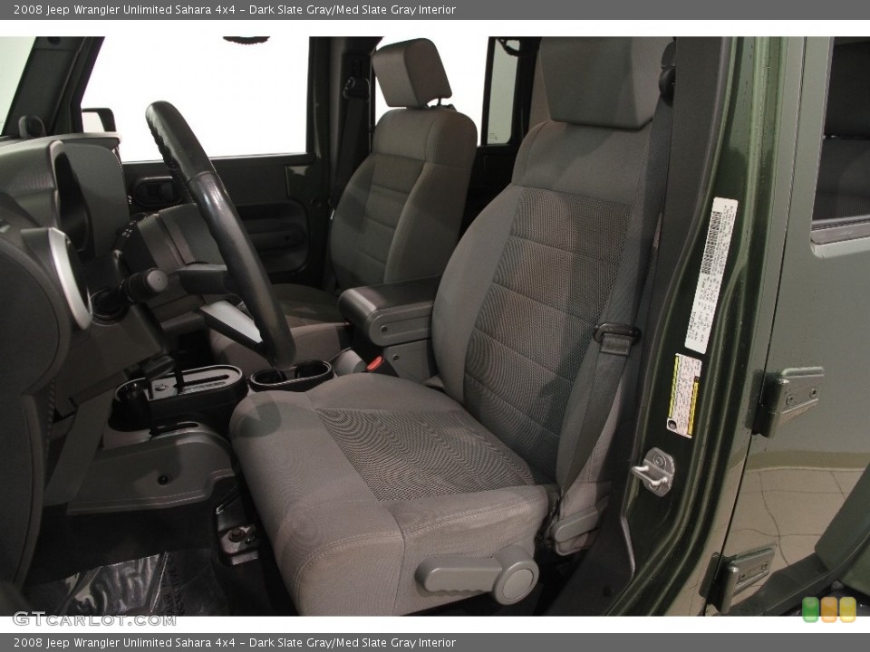 Dark Slate Gray/Med Slate Gray Interior Front Seat for the 2008 Jeep Wrangler Unlimited Sahara 4x4 #110865311