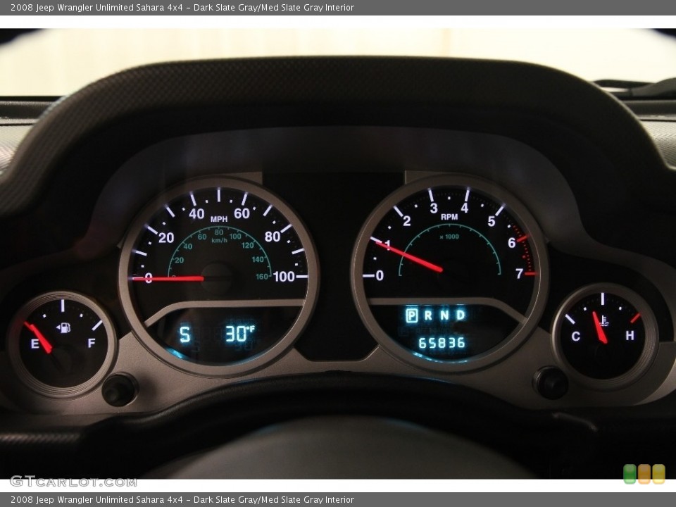 Dark Slate Gray/Med Slate Gray Interior Gauges for the 2008 Jeep Wrangler Unlimited Sahara 4x4 #110865350