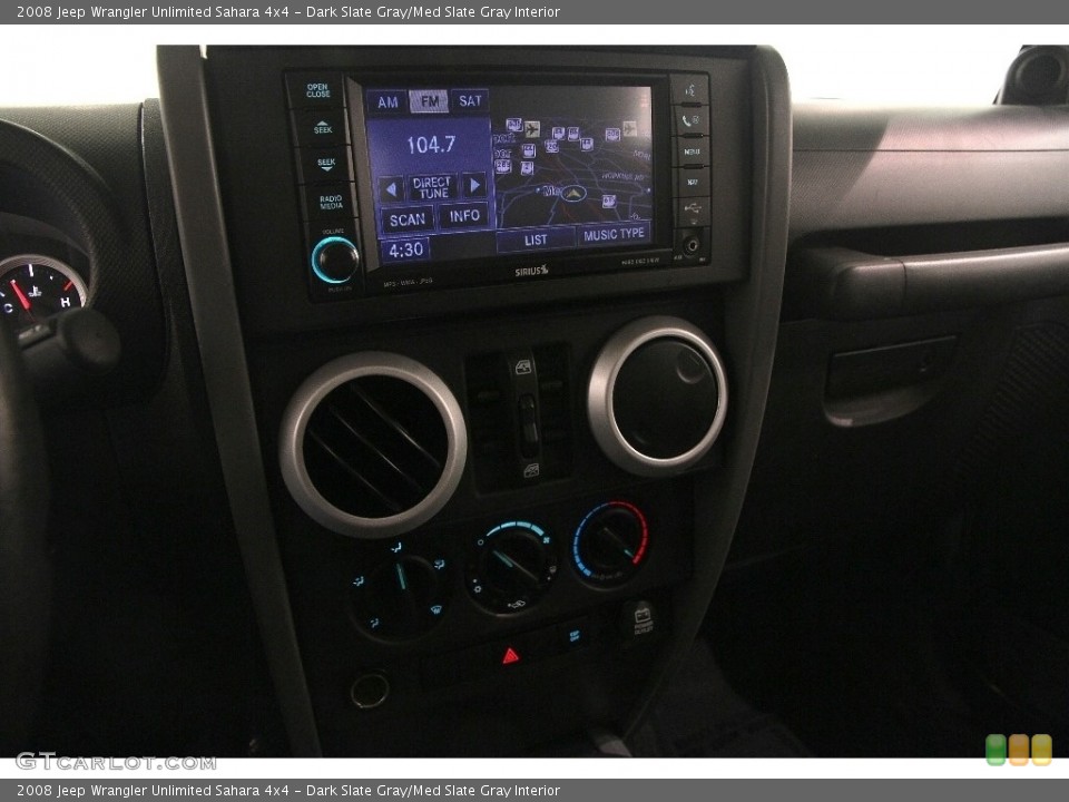 Dark Slate Gray/Med Slate Gray Interior Controls for the 2008 Jeep Wrangler Unlimited Sahara 4x4 #110865362