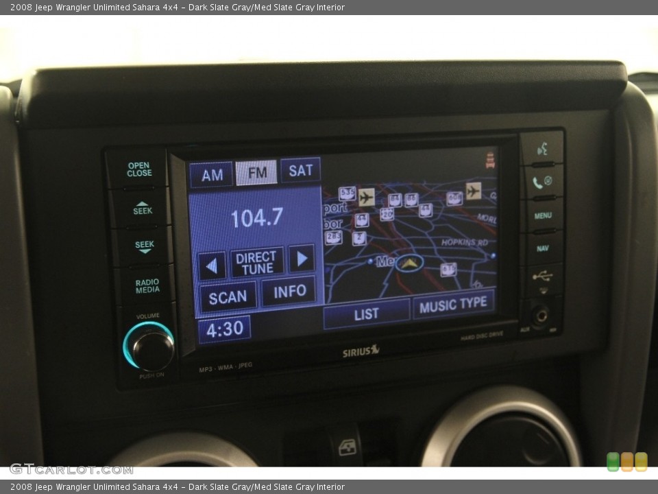 Dark Slate Gray/Med Slate Gray Interior Navigation for the 2008 Jeep Wrangler Unlimited Sahara 4x4 #110865374