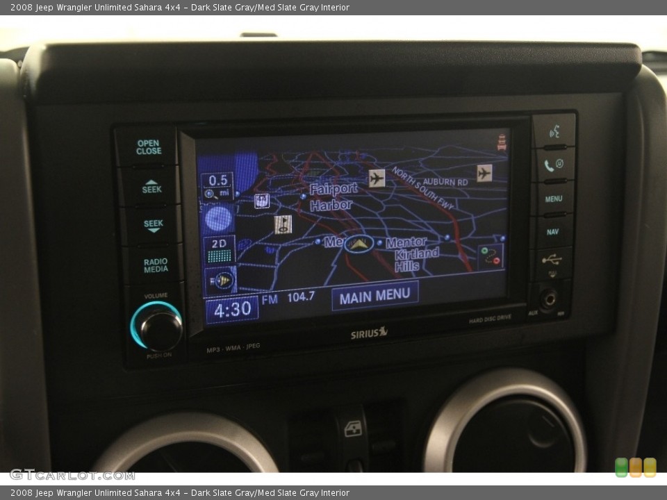 Dark Slate Gray/Med Slate Gray Interior Navigation for the 2008 Jeep Wrangler Unlimited Sahara 4x4 #110865392