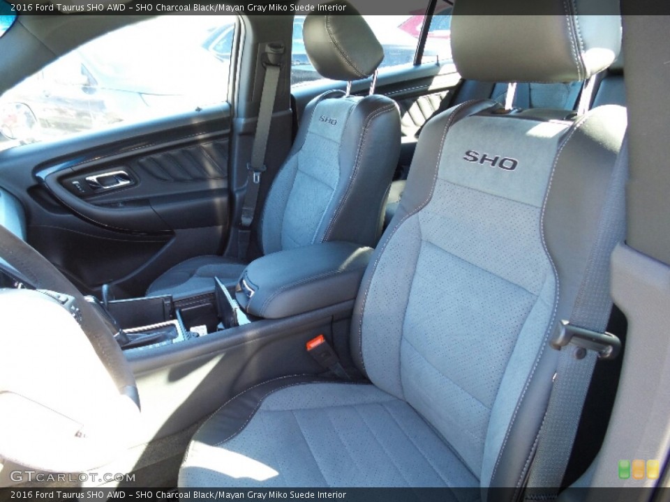 SHO Charcoal Black/Mayan Gray Miko Suede Interior Front Seat for the 2016 Ford Taurus SHO AWD #110880961