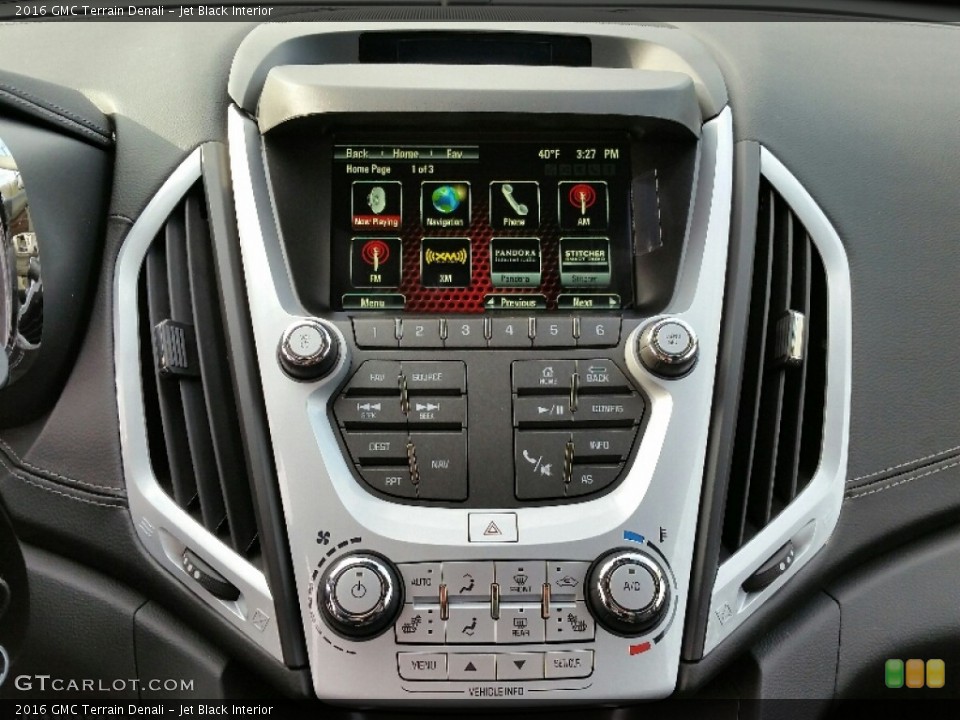 Jet Black Interior Controls for the 2016 GMC Terrain Denali #110909329