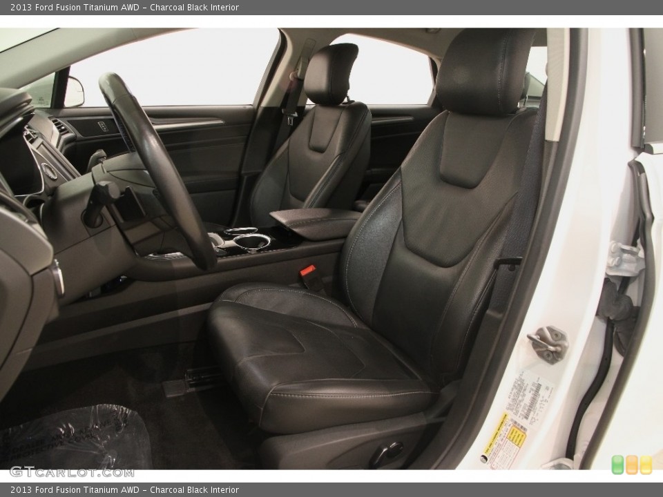 Charcoal Black Interior Front Seat for the 2013 Ford Fusion Titanium AWD #110915667