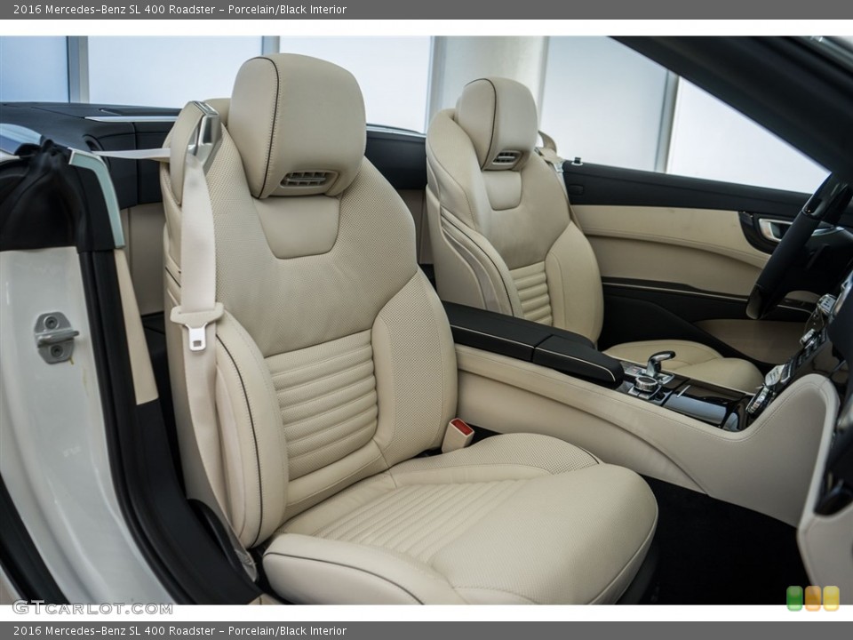 Porcelain/Black Interior Front Seat for the 2016 Mercedes-Benz SL 400 Roadster #110918622
