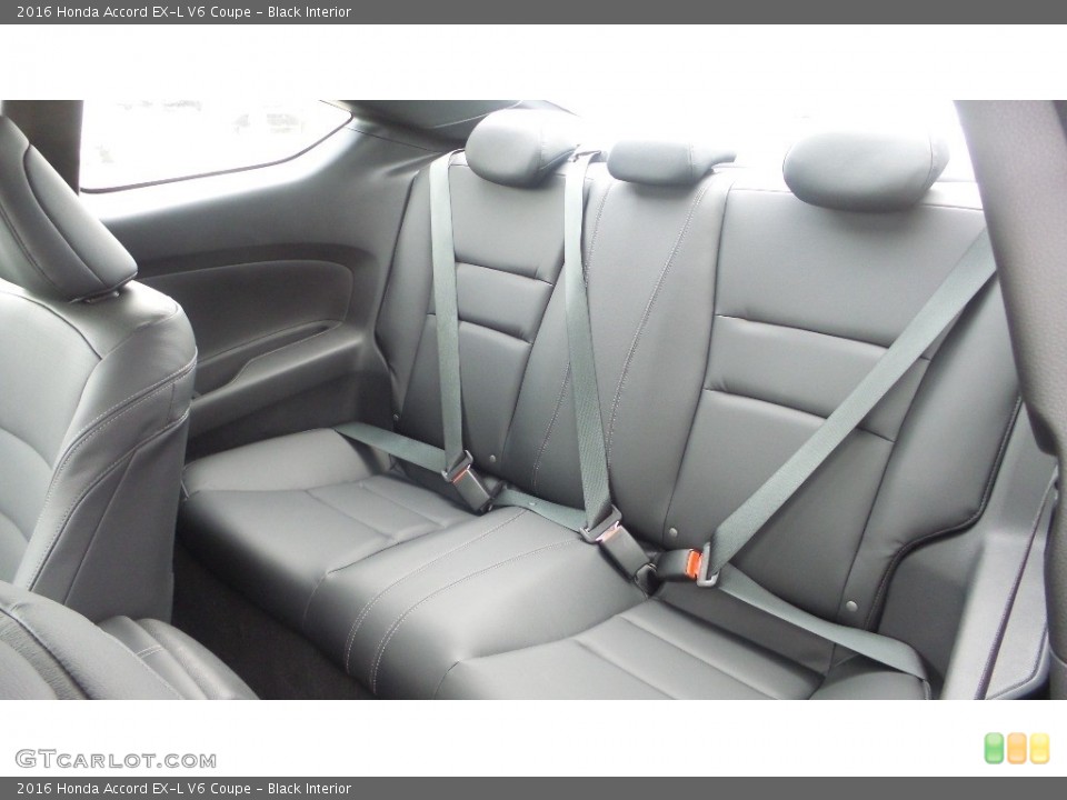 Black Interior Rear Seat for the 2016 Honda Accord EX-L V6 Coupe #110934099