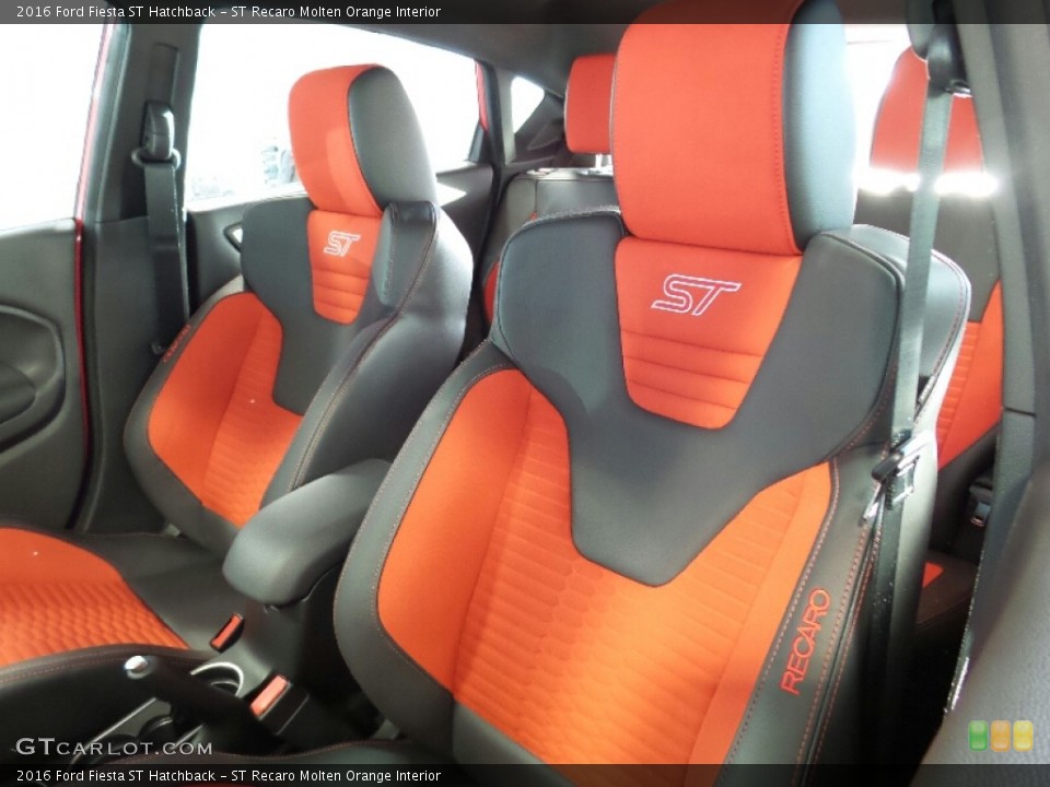 ST Recaro Molten Orange 2016 Ford Fiesta Interiors