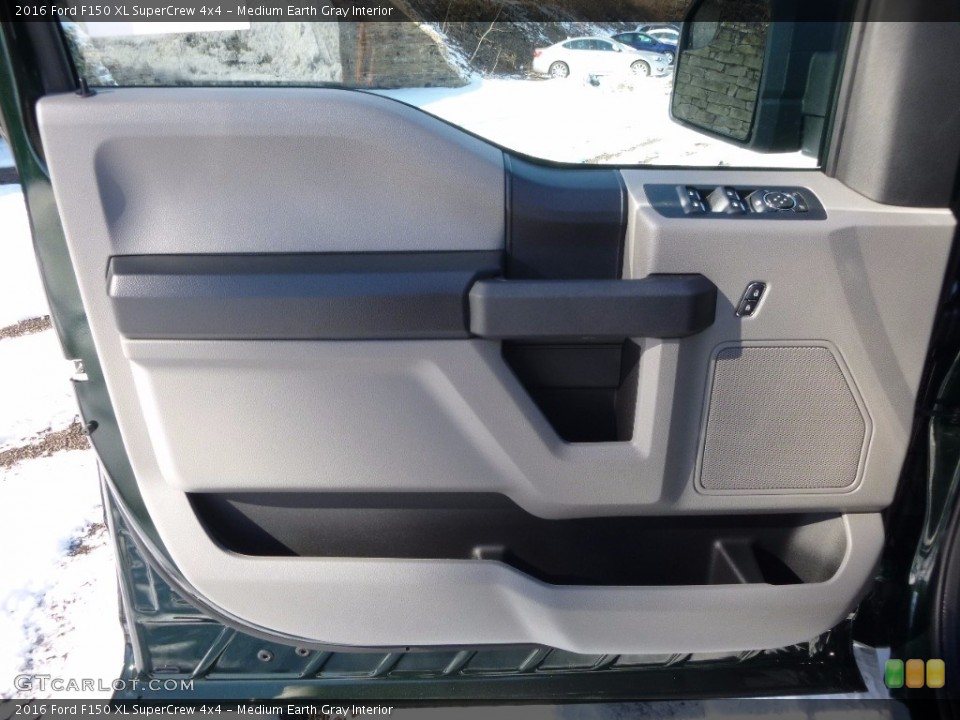 Medium Earth Gray Interior Door Panel for the 2016 Ford F150 XL SuperCrew 4x4 #110954401