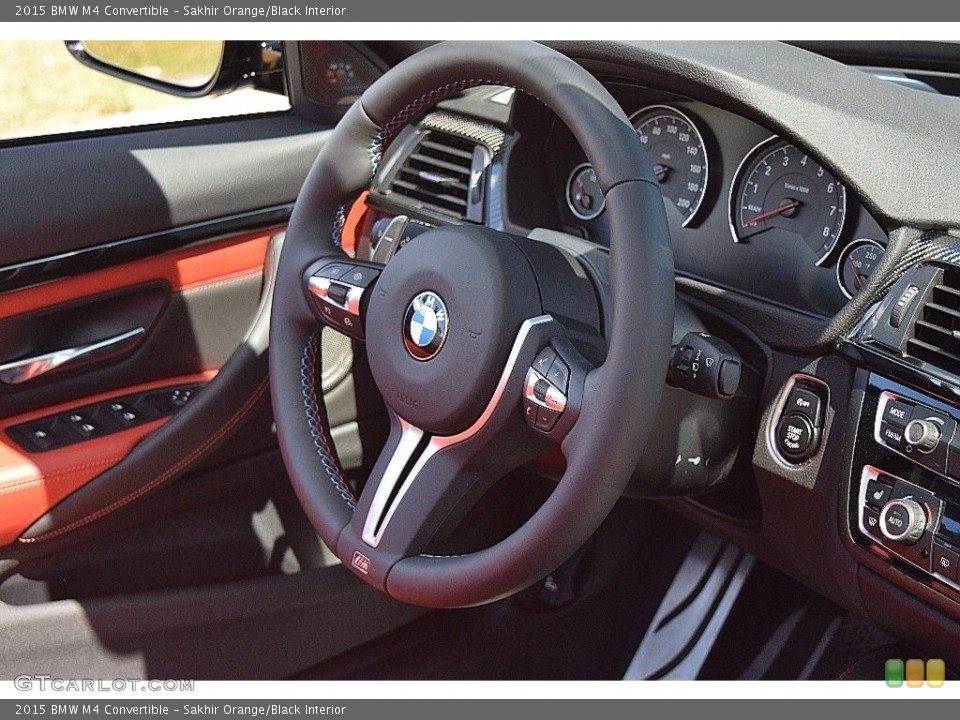 Sakhir Orange/Black Interior Steering Wheel for the 2015 BMW M4 Convertible #110979383