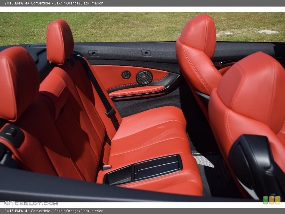Sakhir Orange/Black Interior Rear Seat for the 2015 BMW M4 Convertible #110979545