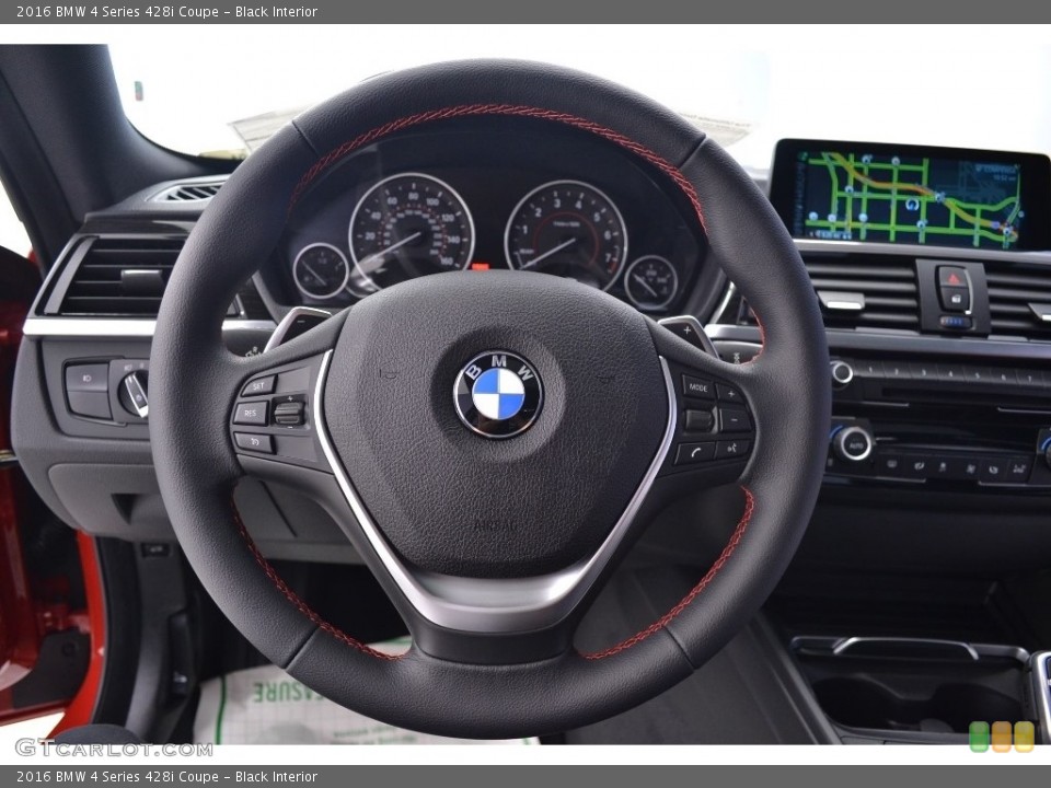 Black Interior Steering Wheel for the 2016 BMW 4 Series 428i Coupe #110995243