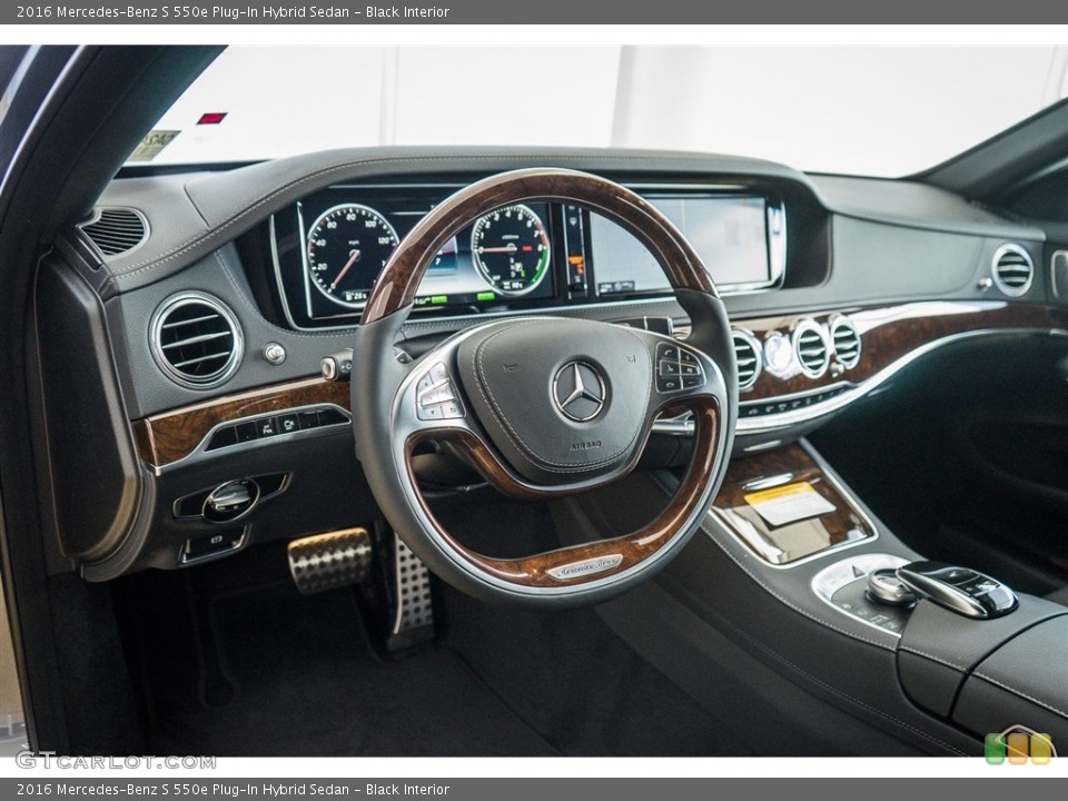 Black Interior Dashboard for the 2016 Mercedes-Benz S 550e Plug-In Hybrid Sedan #110997115