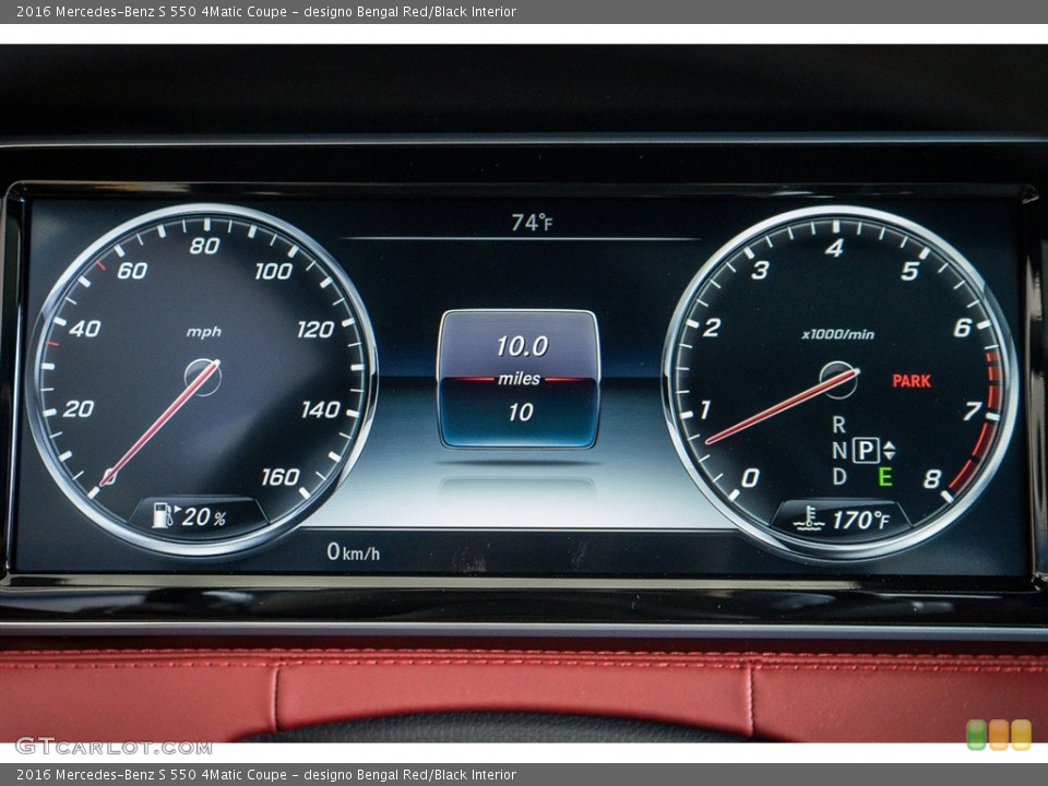designo Bengal Red/Black Interior Gauges for the 2016 Mercedes-Benz S 550 4Matic Coupe #110998918