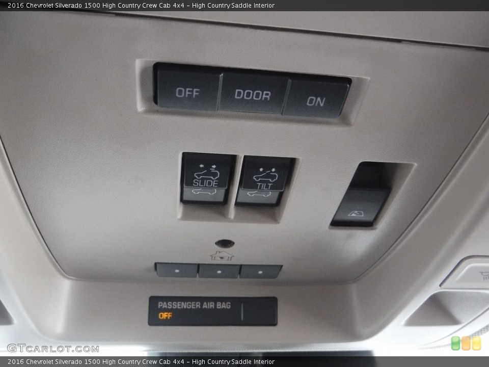 High Country Saddle Interior Controls for the 2016 Chevrolet Silverado 1500 High Country Crew Cab 4x4 #111009094