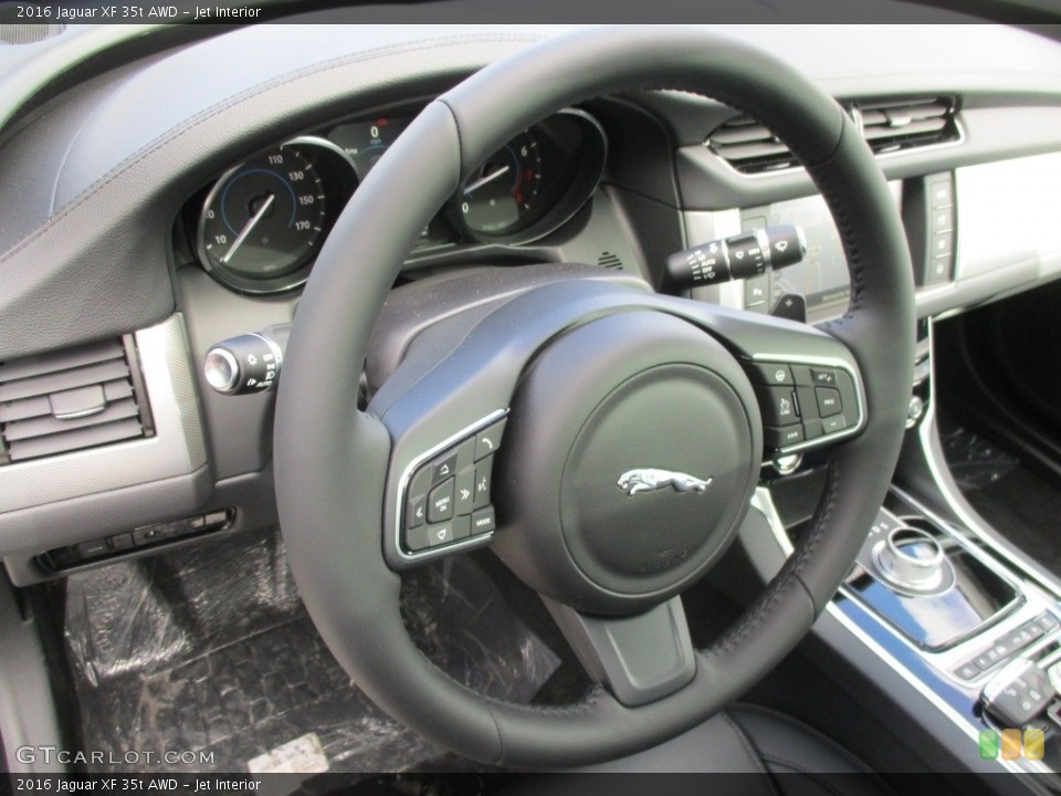 Jet Interior Steering Wheel for the 2016 Jaguar XF 35t AWD #111012820
