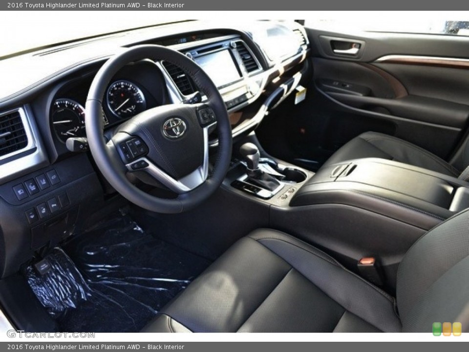 Black Interior Photo for the 2016 Toyota Highlander Limited Platinum AWD #111014908