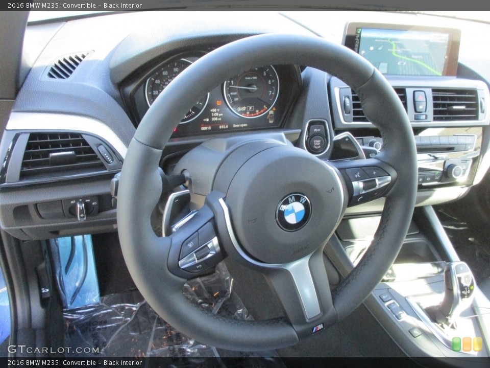 Black Interior Steering Wheel for the 2016 BMW M235i Convertible #111015580