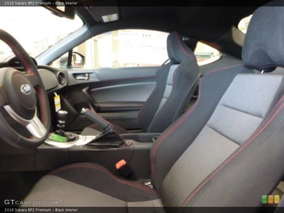 Black Interior Front Seat for the 2016 Subaru BRZ Premium #111015961