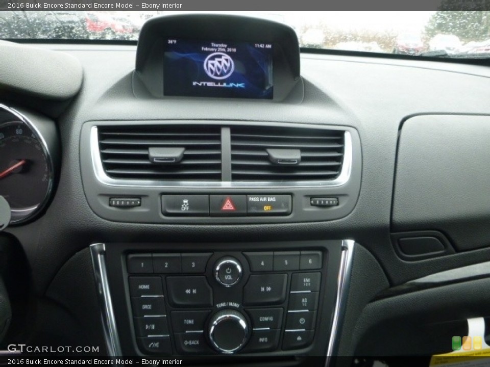 Ebony Interior Controls for the 2016 Buick Encore  #111043814