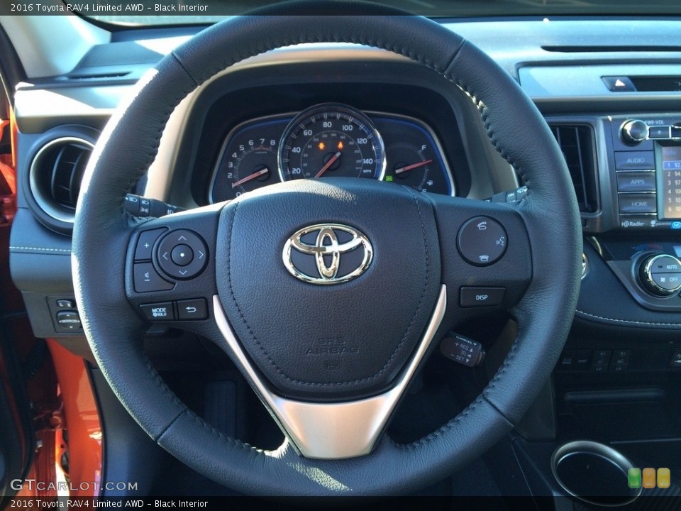 Black Interior Steering Wheel for the 2016 Toyota RAV4 Limited AWD #111055040