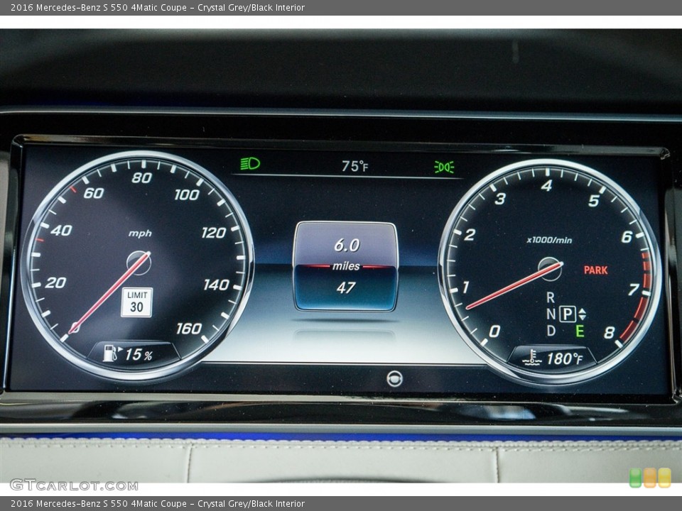 Crystal Grey/Black Interior Gauges for the 2016 Mercedes-Benz S 550 4Matic Coupe #111069821