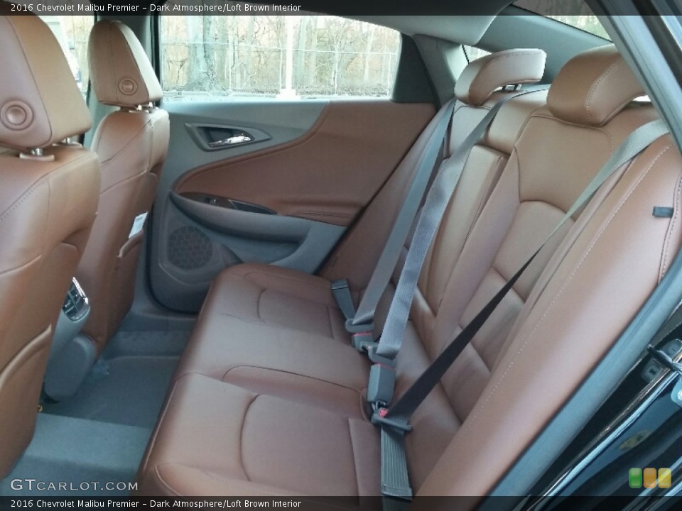 Dark Atmosphere/Loft Brown Interior Rear Seat for the 2016 Chevrolet Malibu Premier #111103811
