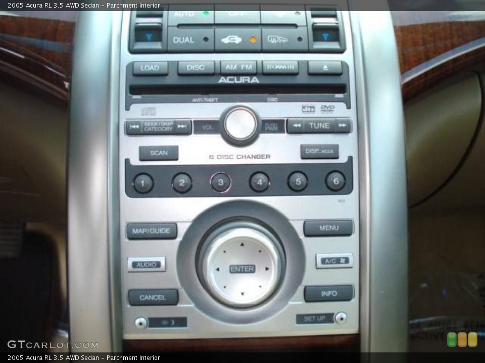 Parchment Interior Controls for the 2005 Acura RL 3.5 AWD Sedan #11111144