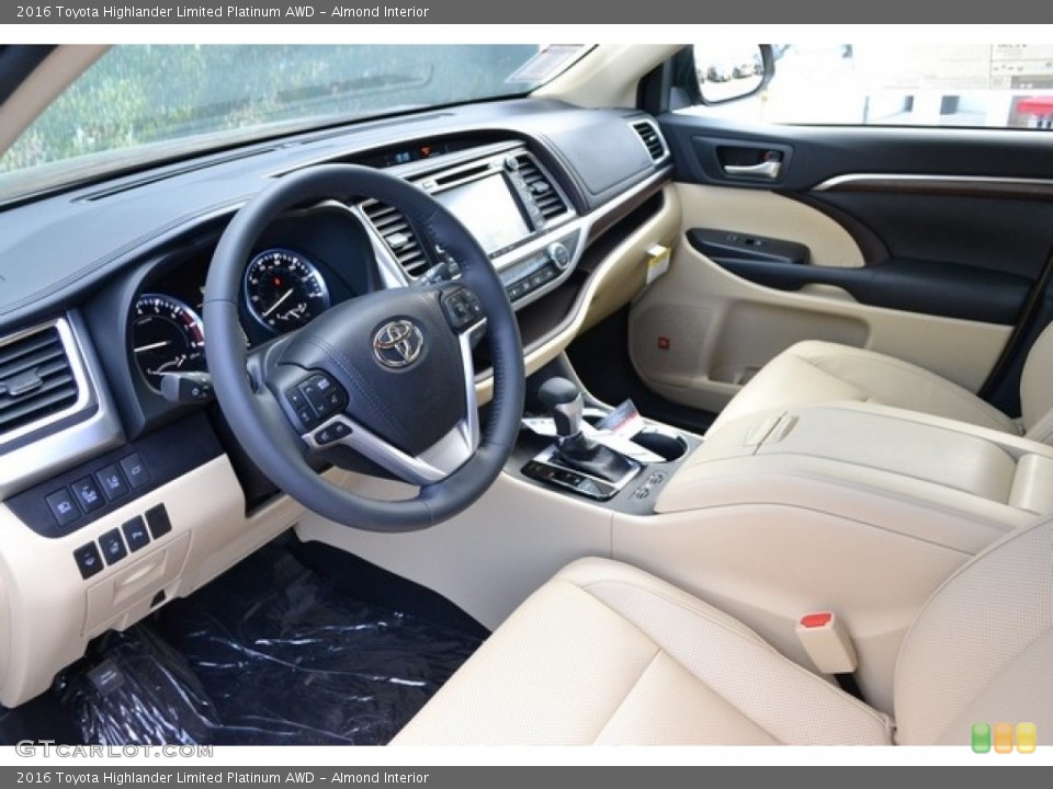 Almond Interior Prime Interior for the 2016 Toyota Highlander Limited Platinum AWD #111134027