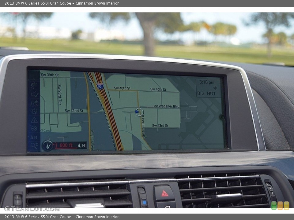 Cinnamon Brown Interior Navigation for the 2013 BMW 6 Series 650i Gran Coupe #111135404
