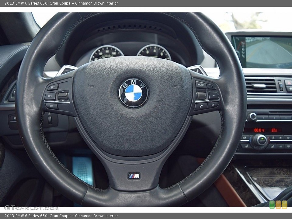 Cinnamon Brown Interior Steering Wheel for the 2013 BMW 6 Series 650i Gran Coupe #111135479