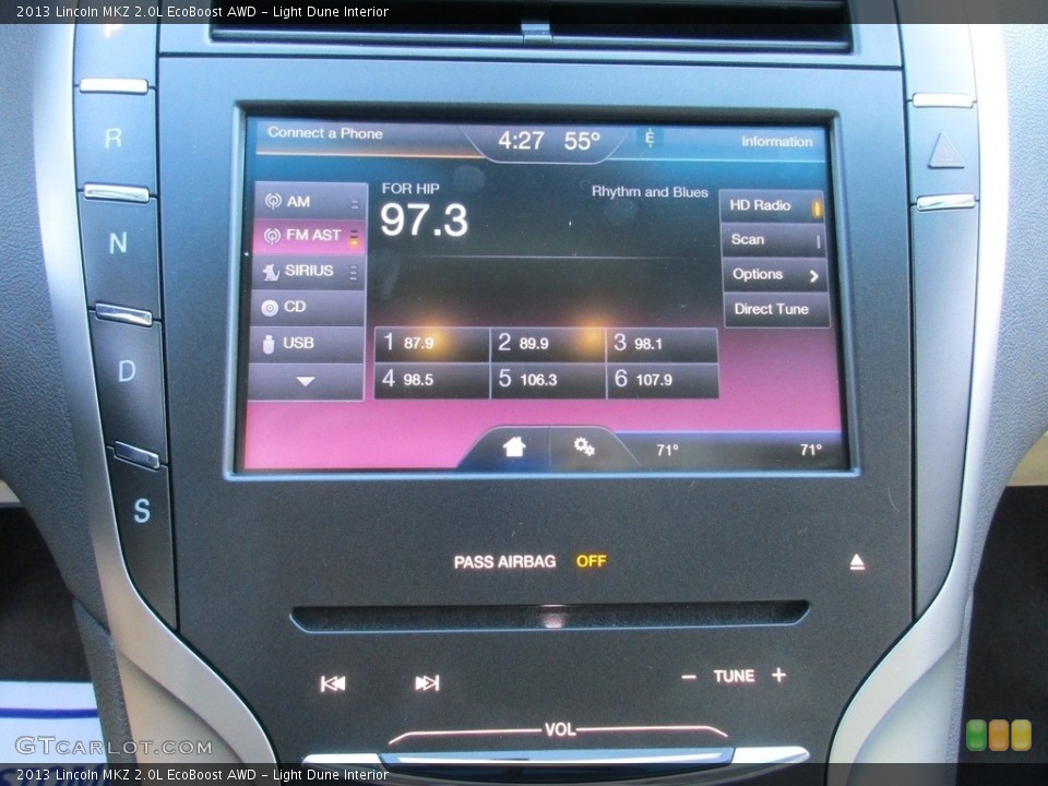 Light Dune Interior Controls for the 2013 Lincoln MKZ 2.0L EcoBoost AWD #111138227