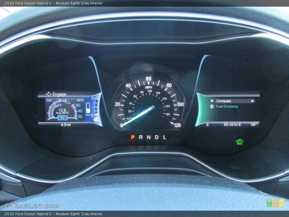 Medium Earth Gray Interior Gauges for the 2016 Ford Fusion Hybrid S #111143384