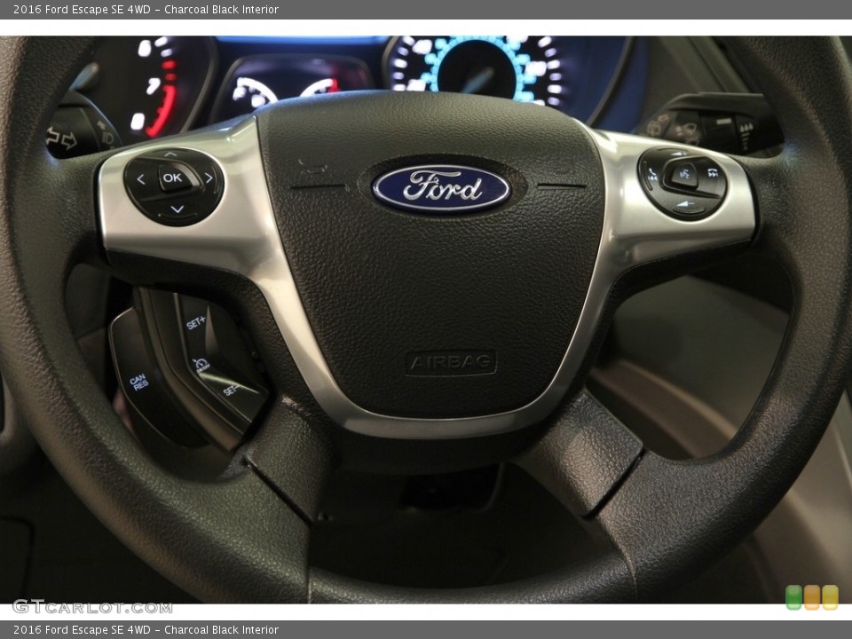 Charcoal Black Interior Steering Wheel for the 2016 Ford Escape SE 4WD #111150419
