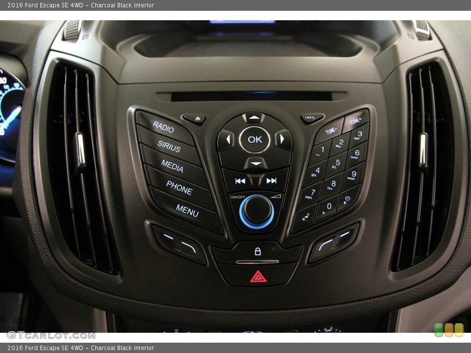 Charcoal Black Interior Controls for the 2016 Ford Escape SE 4WD #111150485