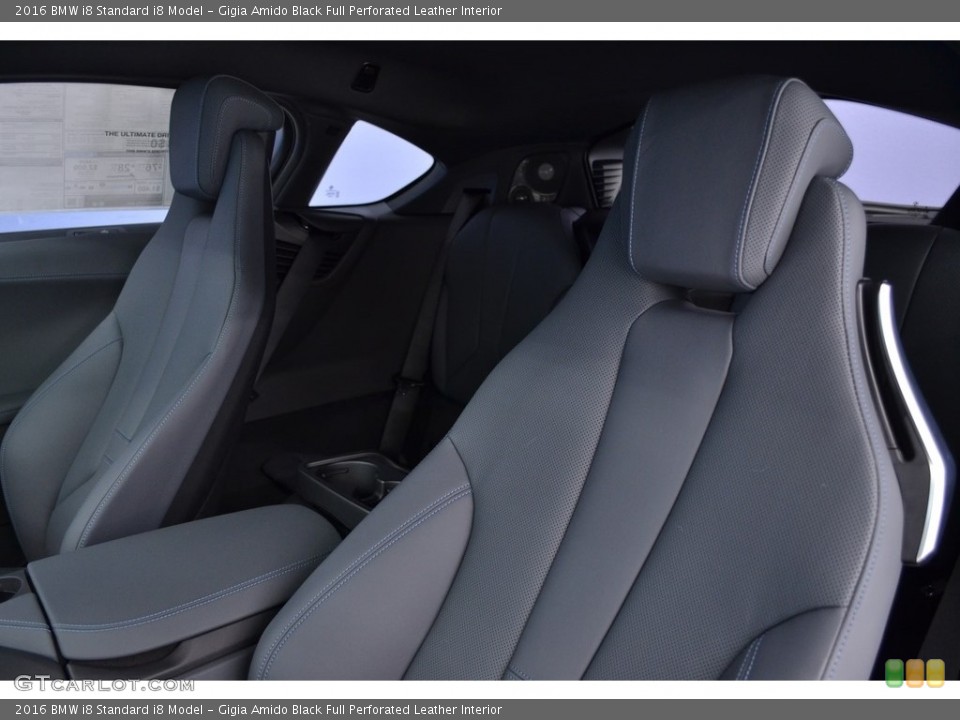 Gigia Amido Black Full Perforated Leather Interior Front Seat for the 2016 BMW i8  #111173263
