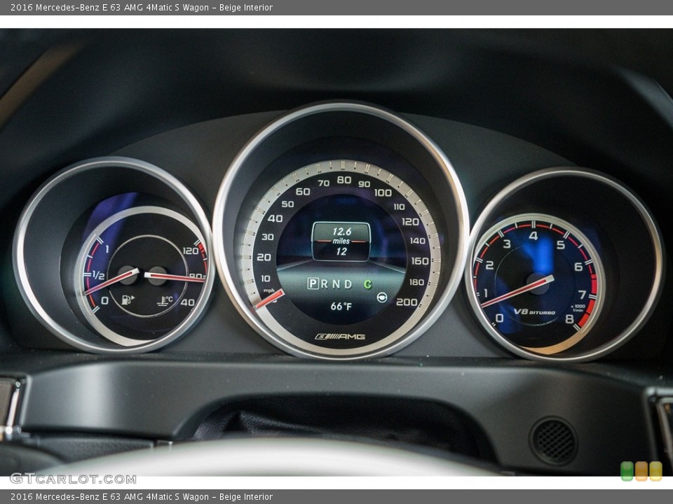 Beige Interior Gauges for the 2016 Mercedes-Benz E 63 AMG 4Matic S Wagon #111187541