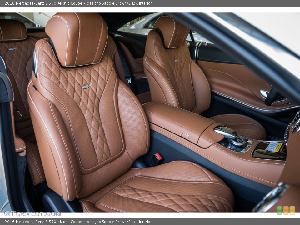 designo Saddle Brown/Black Interior Photo for the 2016 Mercedes-Benz S 550 4Matic Coupe #111189008