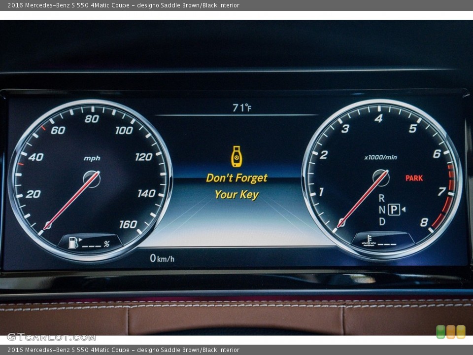 designo Saddle Brown/Black Interior Gauges for the 2016 Mercedes-Benz S 550 4Matic Coupe #111189185