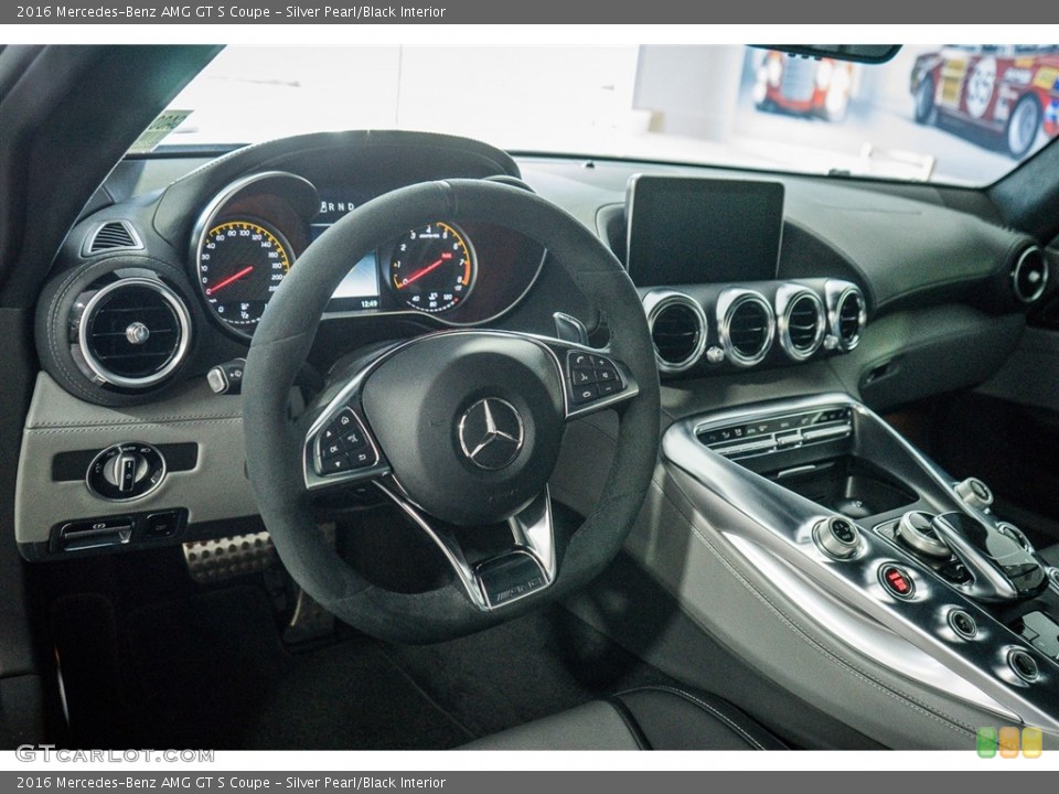 Silver Pearl/Black 2016 Mercedes-Benz AMG GT S Interiors