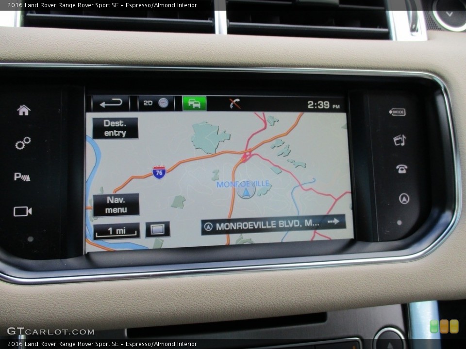 Espresso/Almond Interior Navigation for the 2016 Land Rover Range Rover Sport SE #111190400