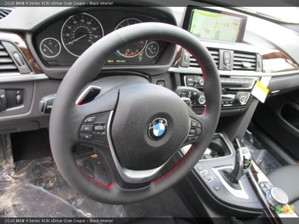 Black Interior Steering Wheel for the 2016 BMW 4 Series 428i xDrive Gran Coupe #111190877