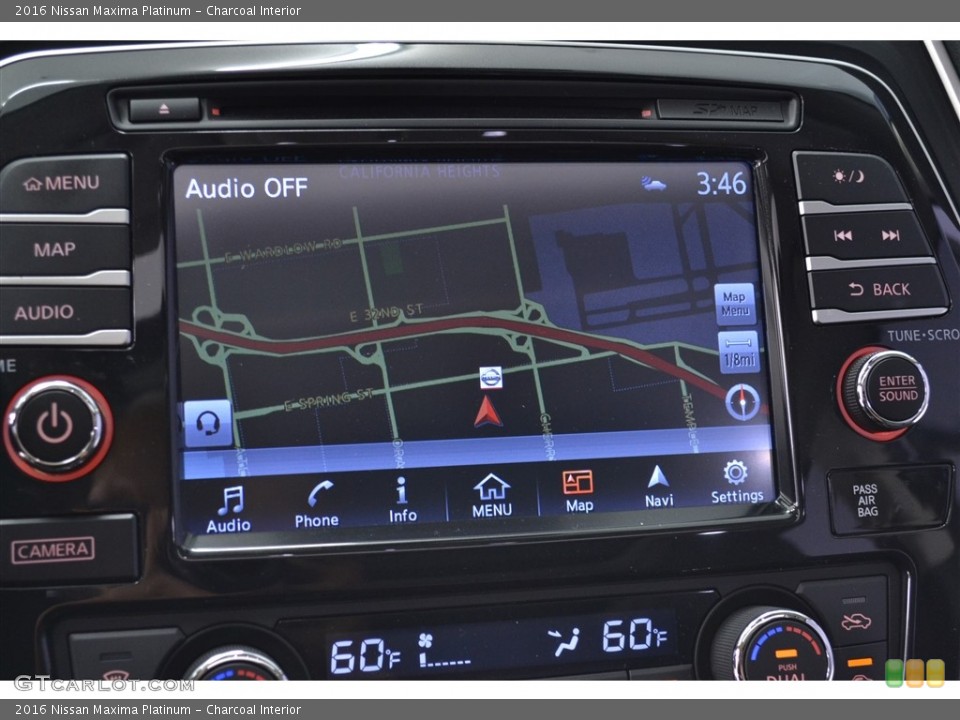 Charcoal Interior Navigation for the 2016 Nissan Maxima Platinum #111227021