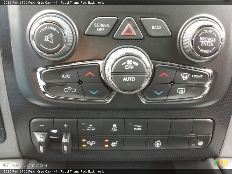 Rebel Theme Red/Black Interior Controls for the 2016 Ram 1500 Rebel Crew Cab 4x4 #111231317