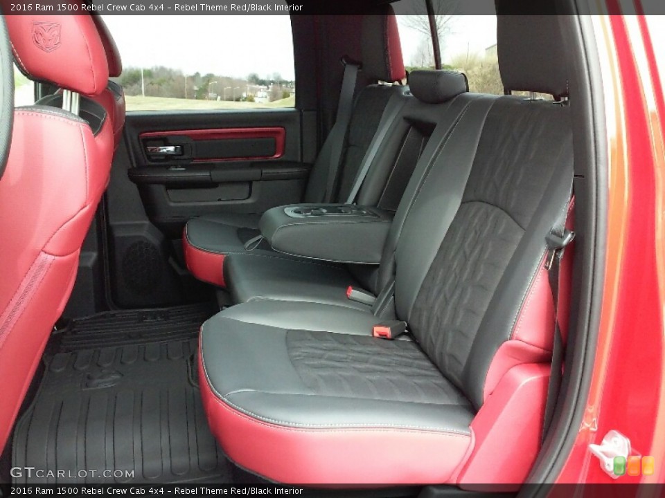 Rebel Theme Red/Black Interior Rear Seat for the 2016 Ram 1500 Rebel Crew Cab 4x4 #111231485