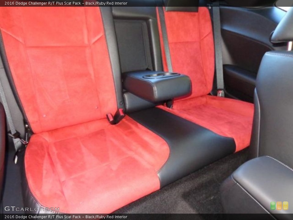 Black/Ruby Red Interior Rear Seat for the 2016 Dodge Challenger R/T Plus Scat Pack #111234617