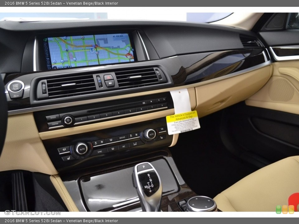 Venetian Beige/Black Interior Dashboard for the 2016 BMW 5 Series 528i Sedan #111237638