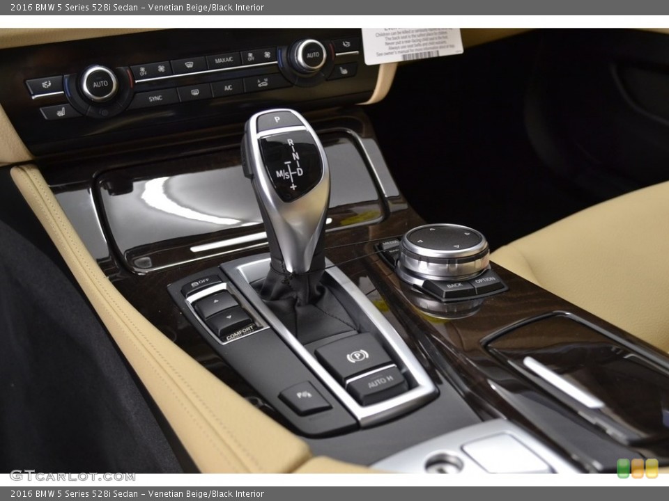 Venetian Beige/Black Interior Transmission for the 2016 BMW 5 Series 528i Sedan #111237662