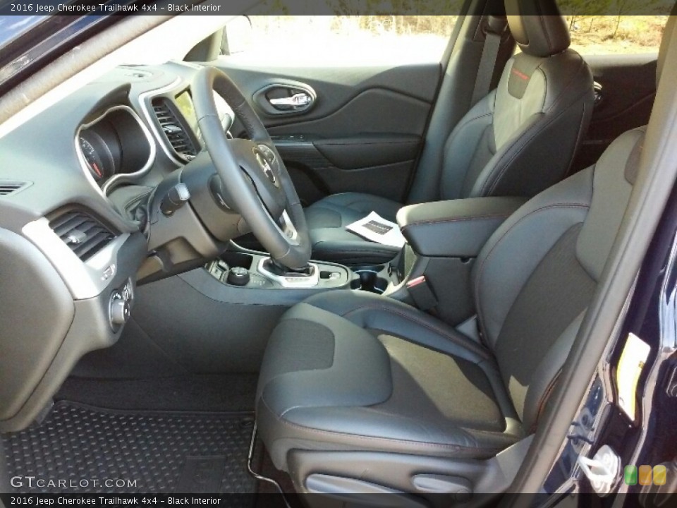 Black Interior Front Seat for the 2016 Jeep Cherokee Trailhawk 4x4 #111249479