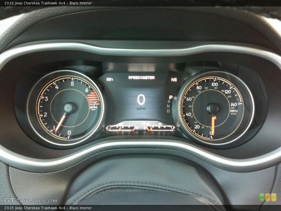 Black Interior Gauges for the 2016 Jeep Cherokee Trailhawk 4x4 #111249566
